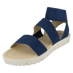 Ladies Down To Earth Elasticated Flat Sandals