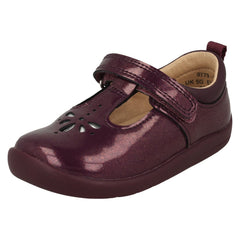 Girls Startrite T-Bar Laser Detailed Shoes Puzzle