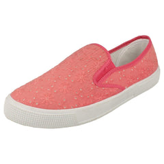 Ladies Spot On Slip On Plimsolls