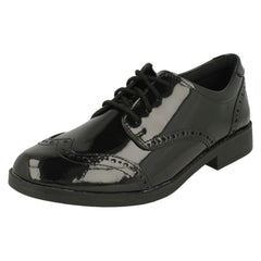 Girls Clarks Lace Up Brogue School Shoes Aubrie Craft Y