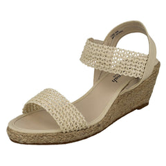 Womens Savannah Slip On Wedge Heeled Sandal F2303