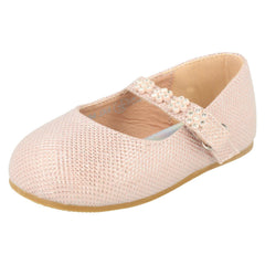 Girls Savannah Shoes with Flower Detailed Strap