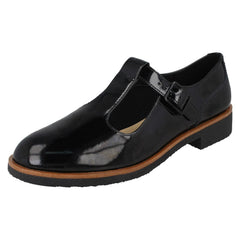 Ladies Clarks T-Bar Heeled Shoes - Griffin Town