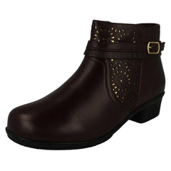 Ladies DB Shoes 2V Dual Fitting Ankle Boots Sky