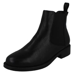 Ladies Spot On Leather Ankle Boots F50968