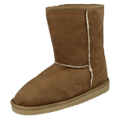 Ladies Spot On Faux Fur Lined Winter Boots