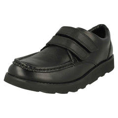 Boys Clarks Hook And Loop Fastening Formal Shoes Crown Tate