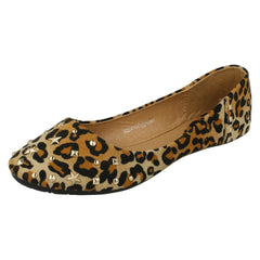 Girls Spot On Studded Ballerina Flats