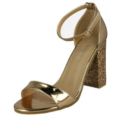 Ladies Anne Michelle High Chunky Heel Sandals