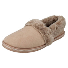 Ladies Skechers Cali With Memory Foam Vegan Full Slippers Team Toasty 32777