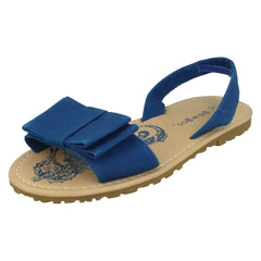 Girls Spot On Flat Mule Slingback Sandals