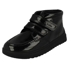 Childrens Clarks Ankle School Boots Goal Strap K