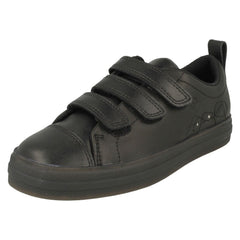 Boys Clarks Ant Detailed Light Up School Shoes Flare Bright K