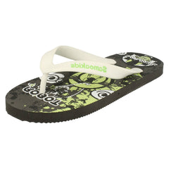 Boys Samoa Flat Plugged Patterned Insole Slip On Sandals Justin