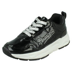 Girls Pineapple Casual Comfy Lace Up Trainers H2716