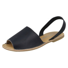 Ladies Leather Collection Slingback Mule Sandals