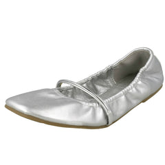 Ladies Spot On Rouched Topline Flat Ballerinas F80270