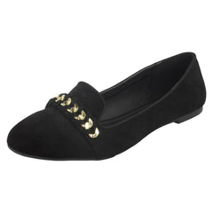 Ladies Spot On Chain Vamp Ballerinas