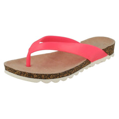 Ladies Waves Mid Wedge Toepost Sandal