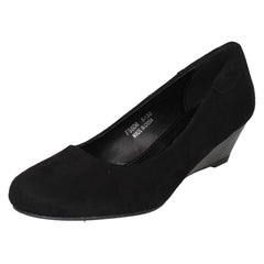 Ladies Spot On Low Wedge Court Shoes