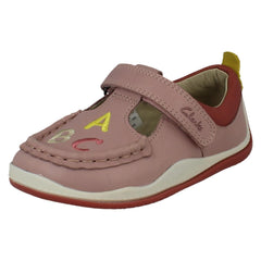 Childrens Clarks T-Bar Shoes Noodle Shine T
