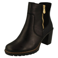 Ladies Rieker Heeled Ankle Boots Y2557