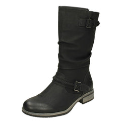 Ladies Rieker Fleece Lined Calf High Boots 98860
