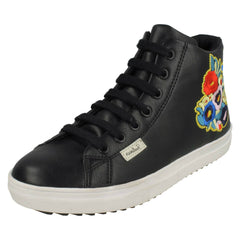 Ladies Spot On Hi-Top Trainer Boots
