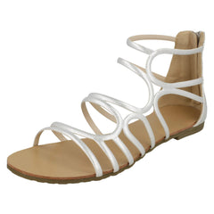 Ladies Spot On Flat Strappy Sandals F00053