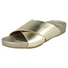 Ladies Down To Earth Metallic Mules
