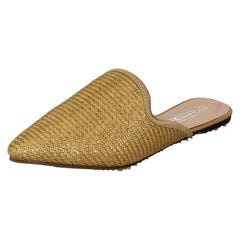 Ladies Spot On Flat Slip On Mule Wide Fit Sandals F80527