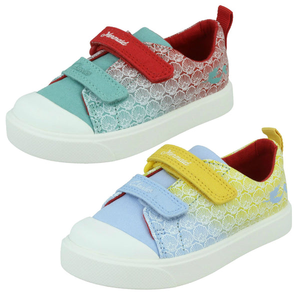 Girls Clarks Disney Little Mermaid Shoes City Shell T