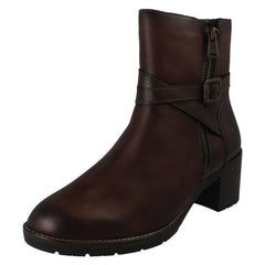 Ladies Remonte Block Heel Ankle Boots D2A72