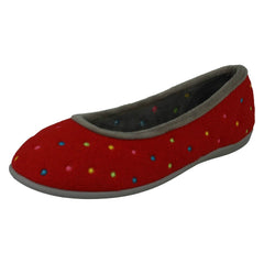 Ladies Padders Casual Slip On Textile Slippers - Ballerina