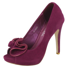 Ladies Spot On Slip On Heels