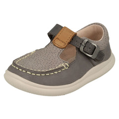 Girls Clarks Casual T-Bar Shoes Cloud Rosa