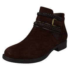 Ladies Spot On Low Heel Ankle Boots F51032