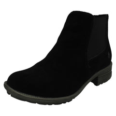 Ladies Hush Puppies Block Heeled Ankle Boots Madisyn