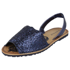 Girls Spot On Flat Mule Slingback Sandal