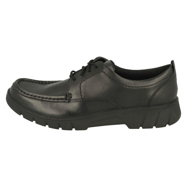 Boys Clarks Lace Up Moccasin Shoes Branch Lace Y