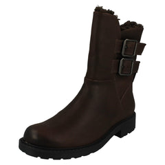 Ladies Clarks Warmlined Ankle Boots Orinoco2 Buckle