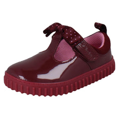 Girls Clarks Casual T-Bar Shoes Cove Bow T