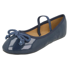 Girls Spot On Elastic Bar Ballerinas