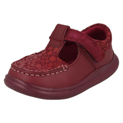 Girls Clarks Polka Dot Detailed T-Bar Shoes Cloud Rosa T