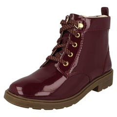 Girls Clarks Lace Up Detailed Ankle Boots Astrol Lace