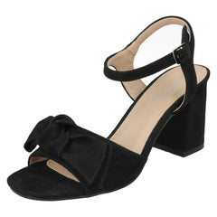Ladies Spot On Blocked Heel Sandals