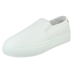 Ladies Spot On Casual Platform Shoes