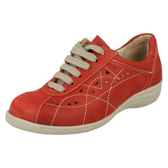 Ladies Easy B Lace Up Flat Casual Shoes Hornsea