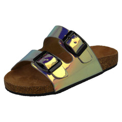 Girls Spot On Summer Hologram Mules