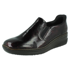 Ladies Rieker Wedge Sole Casual Shoes 48761